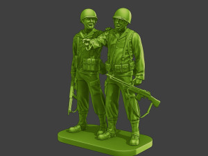 American soldiers ww2 laugh A15 3D Принт Модель