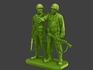 American soldiers ww2 laugh A15 3D Print Model