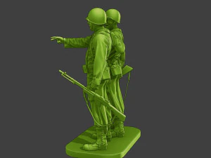 American soldiers ww2 laugh A15 3D Print Model