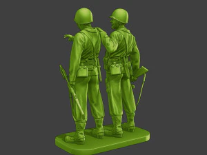 American soldiers ww2 laugh A15 3D Print Model