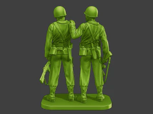 American soldiers ww2 laugh A15 3D Print Model