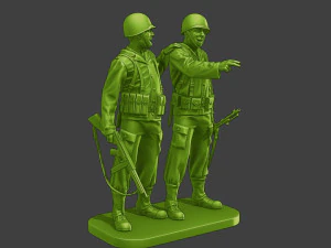 American soldiers ww2 laugh A15 3D Print Model