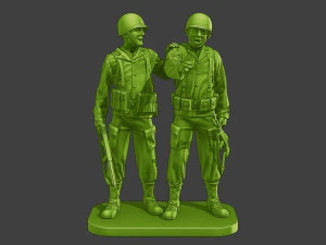 American soldiers ww2 laugh A15 3D Print Model