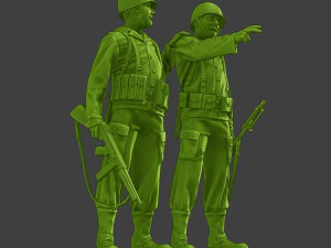 American soldiers ww2 laugh A15 3D Print Model