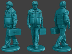 Actual Male Truck Driver AMTD 001 3D Print Model