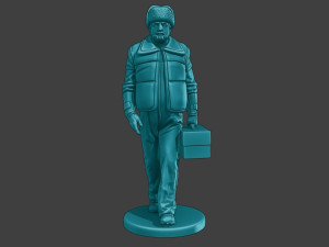 Actual Male Truck Driver AMTD 001 Model do druku 3D