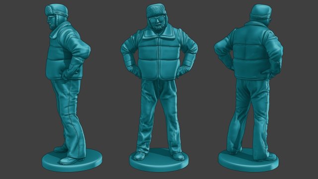 Actual Male Truck Driver AMTD 002 3D 打印模型 .c4d .max .obj .3ds .fbx .stl .blend 