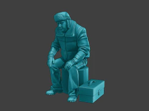 Actual Male Truck Driver AMTD 003 3D Print Model