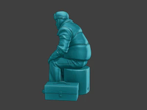 Actual Male Truck Driver AMTD 003 3D Print Model