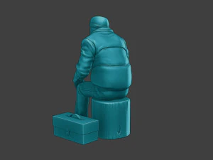 Actual Male Truck Driver AMTD 003 3D Print Model