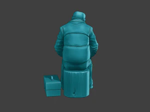 Actual Male Truck Driver AMTD 003 3D Print Model