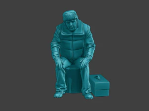 Actual Male Truck Driver AMTD 003 3D Print Model
