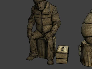 Actual Male Truck Driver AMTD 003 3D Print Model