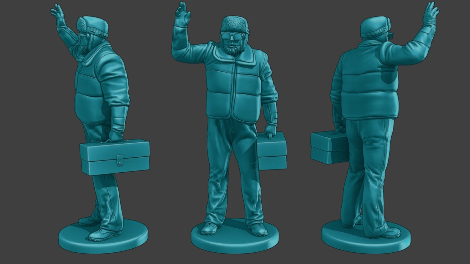 Actual Male Truck Driver AMTD 007 3D Print Model .c4d .max .obj .3ds .fbx .stl .blend 