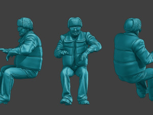 Actual Male Truck Driver AMTD 009 Modèles 3D en vedette