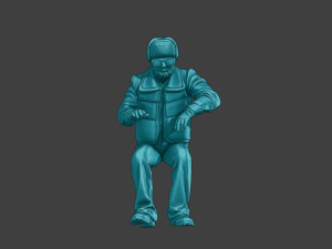 Actual Male Truck Driver AMTD 009 Model Cetak 3D