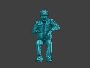 Actual Male Truck Driver AMTD 009 3D Print Model