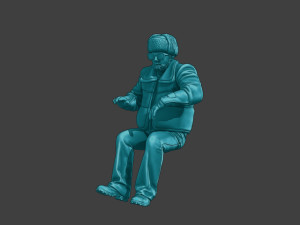 Actual Male Truck Driver AMTD 009 Model Cetak 3D
