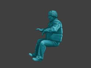 Actual Male Truck Driver AMTD 009 Model Cetak 3D