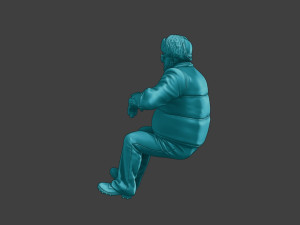 Actual Male Truck Driver AMTD 009 Model Cetak 3D