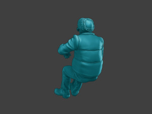 Actual Male Truck Driver AMTD 009 Model Cetak 3D
