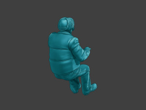 Actual Male Truck Driver AMTD 009 Model Cetak 3D
