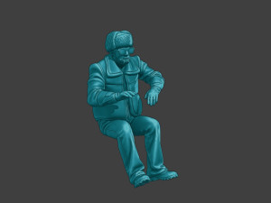 Actual Male Truck Driver AMTD 009 Model Cetak 3D