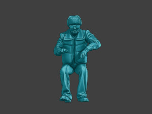 Actual Male Truck Driver AMTD 009 Model Cetak 3D