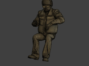 Actual Male Truck Driver AMTD 009 Model Cetak 3D