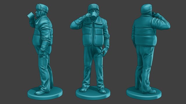 Actual Male Truck Driver AMTD 010 3D Print Model .c4d .max .obj .3ds .fbx .stl .blend 