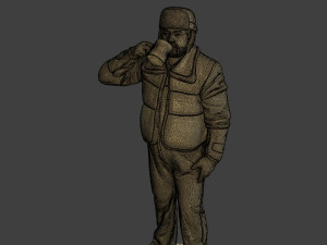 Actual Male Truck Driver AMTD 010 3D Print Model