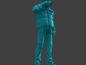 Actual Male Truck Driver AMTD 010 3D Print Model