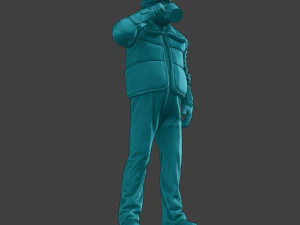 Actual Male Truck Driver AMTD 010 3D Print Model