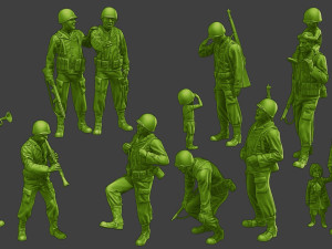 American soldiers ww2 A15 Pack1 Modelo de impresión 3D