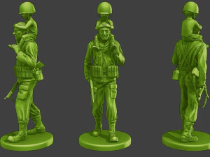 Soldados americanos ww2 A15 Pack1 Modelo de impresión 3D
