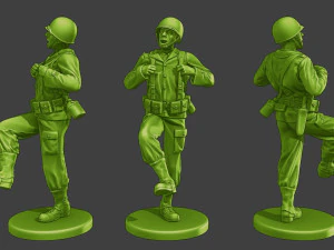 Soldados americanos ww2 A15 Pack1 Modelo de impresión 3D