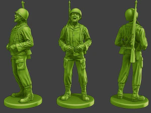 Soldados americanos ww2 A15 Pack1 Modelo de impresión 3D