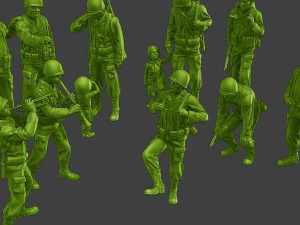 Soldados americanos ww2 A15 Pack1 Modelo de impresión 3D