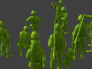 American soldiers ww2 A15 Pack1 Modelo de impresión 3D