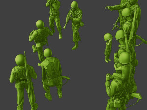 American soldiers ww2 A15 Pack1 Modelo de impresión 3D