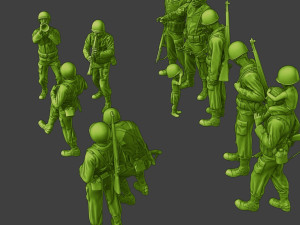 American soldiers ww2 A15 Pack1 Modelo de impresión 3D
