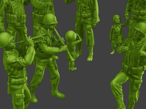 American soldiers ww2 A15 Pack1 Modelo de impresión 3D