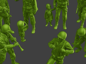 American soldiers ww2 A15 Pack1 Modelo de impresión 3D