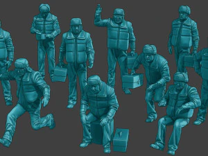 Actual Male Truck Driver AMTD Pack1 3D Print Model