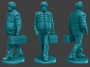 Actual Male Truck Driver AMTD Pack1 3D Print Model