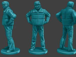 Actual Male Truck Driver AMTD Pack1 3D Print Model