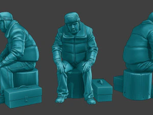 Actual Male Truck Driver AMTD Pack1 3D Print Model