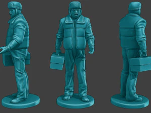Actual Male Truck Driver AMTD Pack1 3D Print Model