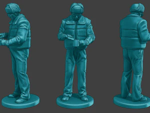 Actual Male Truck Driver AMTD Pack1 3D Print Model