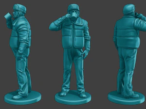 Actual Male Truck Driver AMTD Pack1 3D Print Model